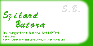 szilard butora business card